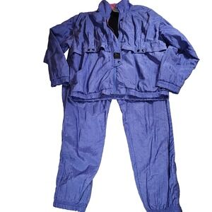 VTG Natural Sport 80s 90s Wind Suit Womens M 2 Piece Jacket and Pants